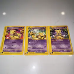 Pokemon Expedition Base Set Abra #93, Kadabra #84, and Alakazam non holo #33 - Image 2