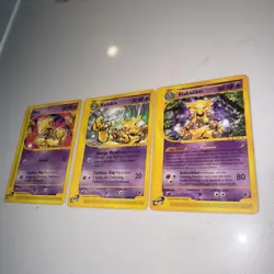Pokemon Expedition Base Set Abra #93, Kadabra #84, and Alakazam non holo #33 - Image 3