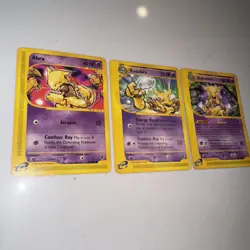 Pokemon Expedition Base Set Abra #93, Kadabra #84, and Alakazam non holo #33 - Image 4