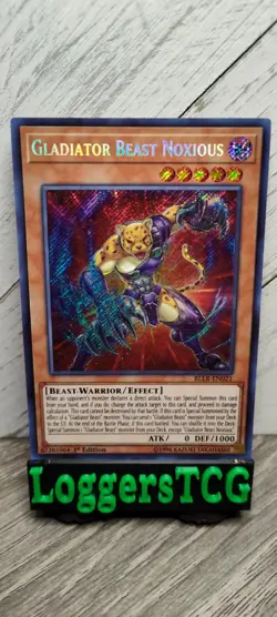 Yu-Gi-Oh! Gladiator Beast Noxious / BLLR EN021 1st Edition LP - Image 1