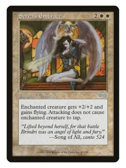 Serra's Embrace MTG Urza's Saga Uncommon LP Lightly Played Single Card - Image 1