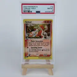 Pokemon Card Torkoal Holo Rare PSA 8 NM-Mint, Ex Dragon #12, 2003 - Image 1