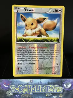 Pokemon Card Eevee 80/111 Furious Fists Reverse Holo Rare L/P - Image 1