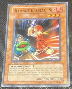 Yu-Gi-Oh! Card - Ultimate Baseball Kid SOD-EN021 - Heavily Played - Image 1