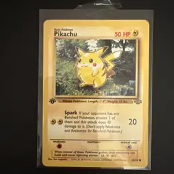 Pokemon Pikachu TCG Jungle Card 60/64 1st Edition Common LP - Image 1