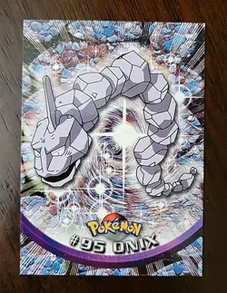 NM! Pokemon Topps 2000 #95 Onix Blue Logo Card TV Animation Edition - Image 1