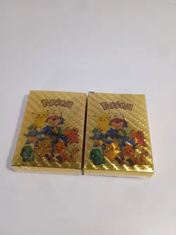 LOT of 2 Boxes of POKEMON GOLD FOIL CARD DECK Gold **NEW** **SEALED** **RARE** - Image 1