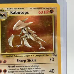 Pokemon TCG Kabutops Holo Rare Card 9/62 Fossil Unlimited 1999 Vintage - Image 3