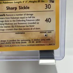Pokemon TCG Kabutops Holo Rare Card 9/62 Fossil Unlimited 1999 Vintage - Image 4