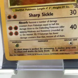 Pokemon TCG Kabutops Holo Rare Card 9/62 Fossil Unlimited 1999 Vintage - Image 5
