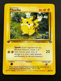 Pikachu 60/64 - Jungle Regular 1st Edition Pokemon TCG Card WOTC NM - Image 1