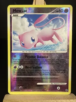 Mew LV.40 Card 2007 15/132 Secret Wonders Pokemon TCG Reverse Holo HP - Image 1