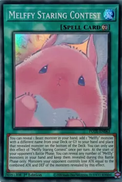 POTE-EN063 MELFFY STARING CONTEST SUPER RARE 1ST EDITION YuGiOh CARD - Image 1