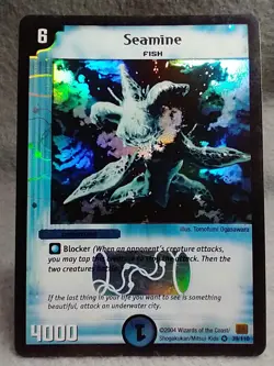 Duel Masters DM-01 Seamine Very Rare 39/110 Water English TCG Card Base Set #D9A - Image 1