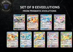 Pokemon TCG - Prismatic Evolutions- Eeveelution EX 9 Card Set (NM) - Image 1