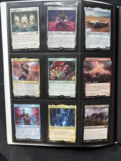 Magic The Gathering Rare/Mythic Singles Lot w/Binder - Image 3