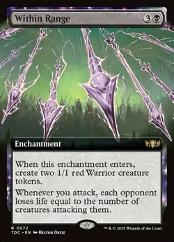 Light Play, English MTG Regular Within Range - Extended Art Commander: Tarkir: D - Image 1
