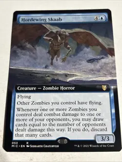 MTG Magic: Midnight Hunt Commander: Hordewing Skaab Extended Art #053 - NM - Image 1