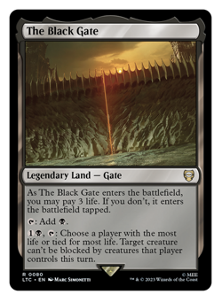 MTG - 1 x The Black Gate - Rare Land - LOTR Tales from Middle Earth (LTC) - M/NM - Image 1