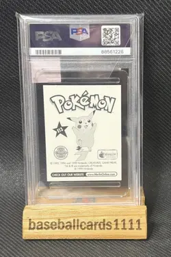 Pokemon Graded PSA 9 MINT 1999 Merlin Pokemon SLOWPOKE PRISM Sticker #S13 P2 - Image 2