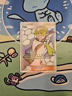 Pokemon TCG: Faba Full Art (208/214) Lost Thunder NM - Image 1