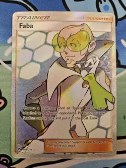 Pokemon TCG: Faba Full Art (208/214) Lost Thunder NM - Image 2