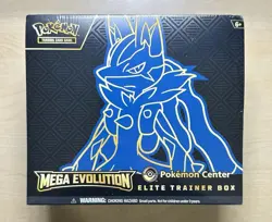 Pokemon Mega Evolution Pokemon Center ETB Lucario New Sealed Trainer Box - Image 1