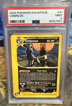 Pokemon Umbreon Aquapolis NON Holo Rare #41 PSA 9 Mint - Image 1