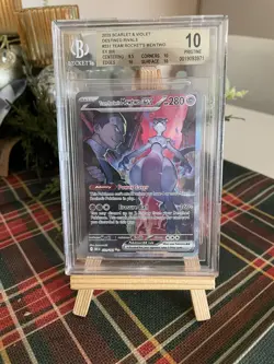 Pokemon Destined rivals Team Rocket’s Mewtwo Ex SIR 231/182 BGS Pristine 10 - Image 1