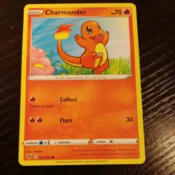 Pokemon TCG Charmander Common & Reverse Holo 23/185 Vivid Voltage - Image 1