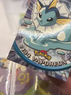 Pokemon 2000 TCG #134 Vaporeon Topps Animation Edition Series 3 Blue Logo - Image 2