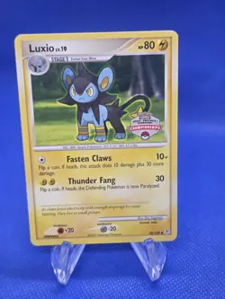 Pokemon State League Championships Diamond & Pearl Luxio 52/130 Stamped Promo MP - Image 1