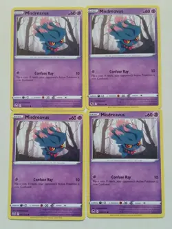 4x Pokemon TCG Silver Tempest: Misdreavus (063/195) - Common - Near Mint - Image 1