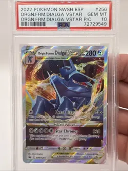 2022 POKEMON SWSH BLACK STAR PROMO #256 ORIGIN FORME DIALGA VSTAR PSA 10 - Image 1