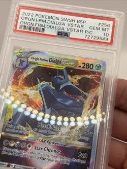 2022 POKEMON SWSH BLACK STAR PROMO #256 ORIGIN FORME DIALGA VSTAR PSA 10 - Image 3