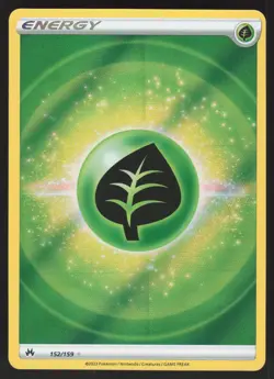 Grass Energy 152/159 Textured Pokemon TCG Crown Zenith NM - Image 1