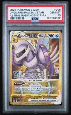 PSA 10 Origin Forme Palkia VSTAR 208/189 - Pokemon TCG Astral Radiance Full Art - Image 1