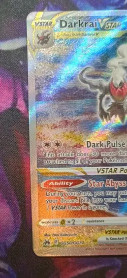 Pokemon TCG Darkrai VSTAR GG50/GG70 Crown Zenith: Galarian Gallery NM - Image 2