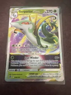 Pokemon TCG Serperior VSTAR Silver Tempest 008/195 Holo Ultra Rare - Image 2