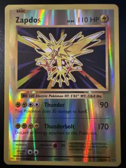 Pokemon TCG Zapdos Evolutions 42/108 Reverse Holo Holo Rare - Image 1