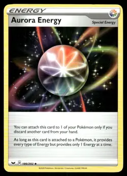 Aurora Energy 186/202 Sword & Shield Pokemon TCG trading card - Image 1
