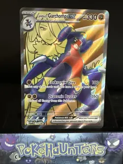Pokemon Card Cynthia's Garchomp SVP 204 Destined Rivals Full Art Holo NM - Image 1
