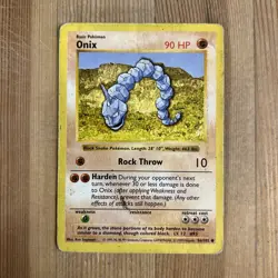 Onix 56/102 Base Set Shadowless Pokemon 1999 WOTC Vintage Card DMG - Image 1