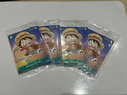 One Piece Monkey D. Luffy P-037 Promo Card TCG 1st Anniversary X 4 - Image 1