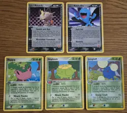 Pokemon Card Ex Team Rocket Returns Meowth Wobbuffet Jumpluff Holo Rare - Image 1