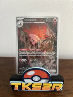 Volcarona Pokemon Black Bolt Illustration Rare Card 100/086 NM PSA Contender - Image 1