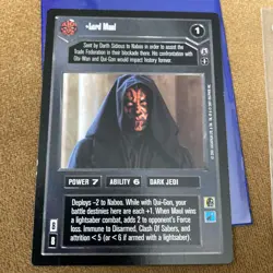 SWCCG Lord Maul Star Wars CCG Power 7 Decipher Card Dark Jedi Boba Fett Chewie - Image 1