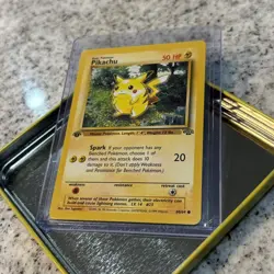 1st Edition Pikachu 60/64 | WOTC 1999 LP Jungle Card Grail | Vintage Pokemon TCG - Image 1