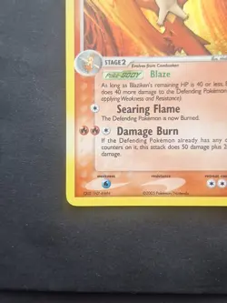 Pokemon TCG Blaziken EX Emerald Holo Rare Card 1/106 - Image 3