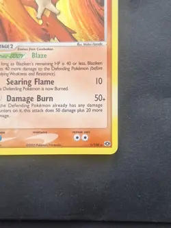 Pokemon TCG Blaziken EX Emerald Holo Rare Card 1/106 - Image 4